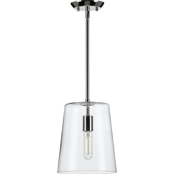 Progress Lighting Clarion Collection Polished Nickel One-Light Small Pendant (P500241-104)