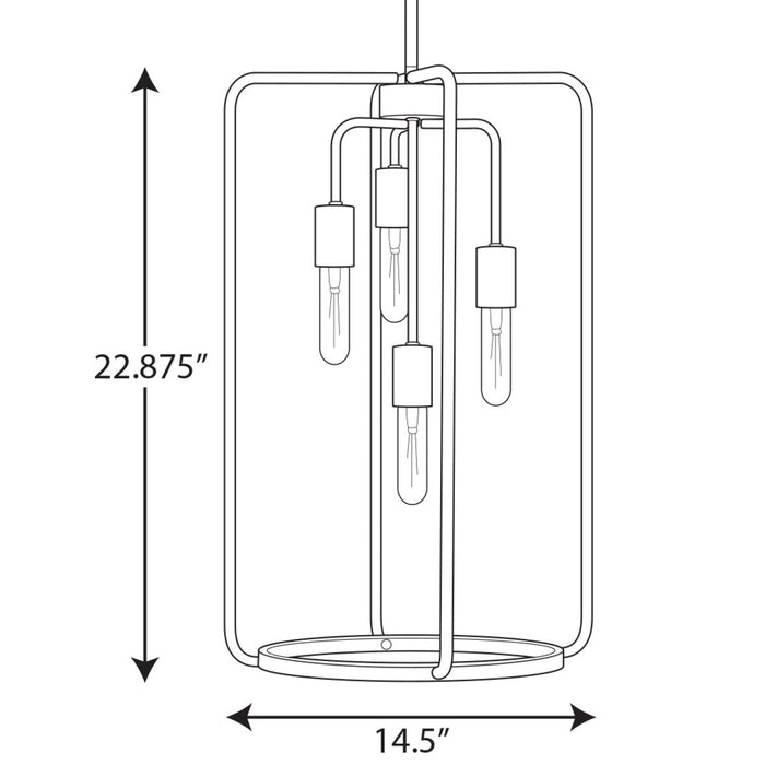 Progress Lighting Clarion Collection Satin Brass One-Light Medium Pendant (P500242-012)