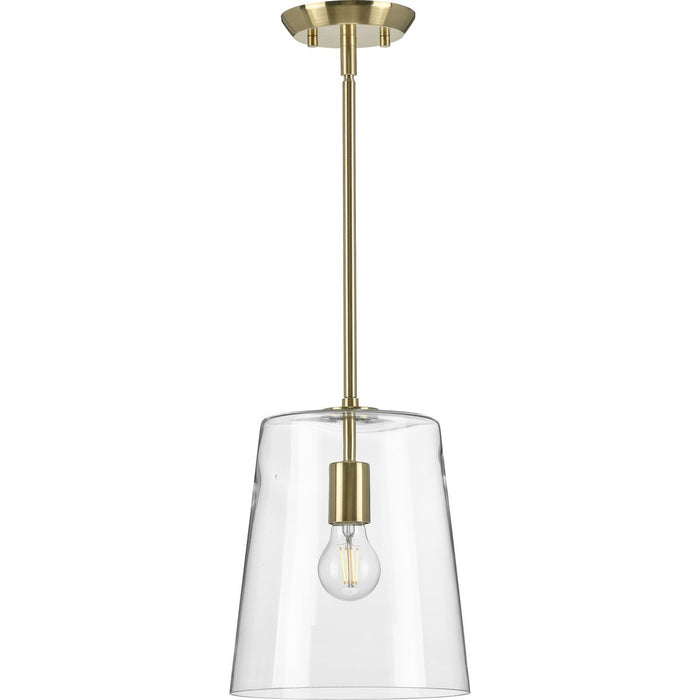 Progress Lighting Clarion Collection Satin Brass One-Light Small Pendant (P500241-012)