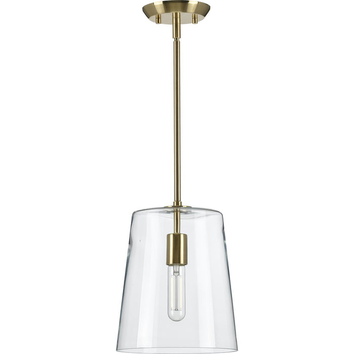 Progress Lighting Clarion Collection Satin Brass One-Light Small Pendant (P500241-012)