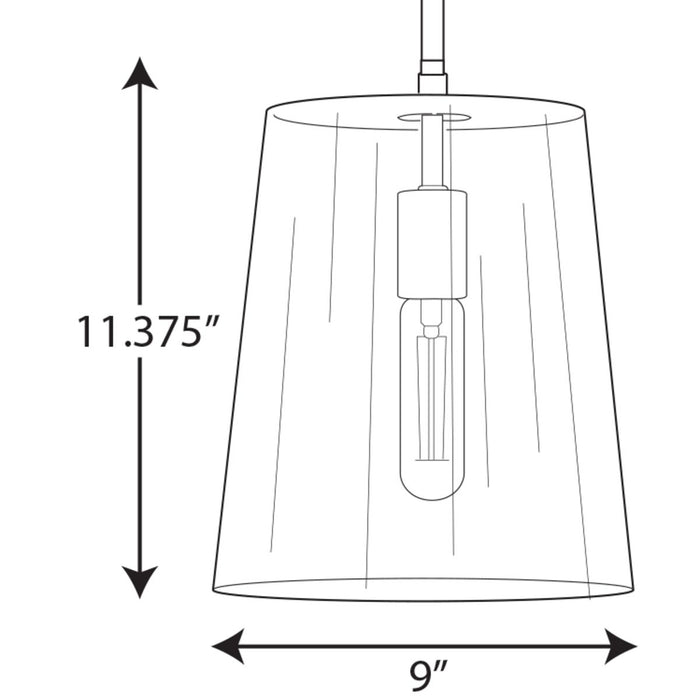 Progress Lighting Clarion Collection Satin Brass One-Light Small Pendant (P500241-012)