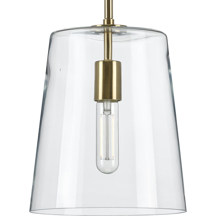 Progress Lighting Clarion Collection Satin Brass One-Light Small Pendant (P500241-012)