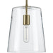 Progress Lighting Clarion Collection Satin Brass One-Light Small Pendant (P500241-012)