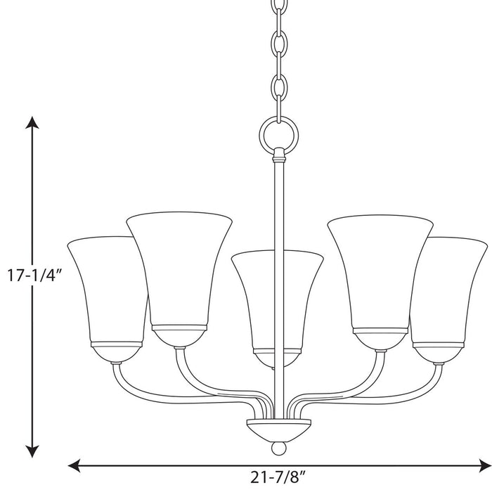 Progress Lighting Classic Collection Five-Light Chandelier (P4770-09)