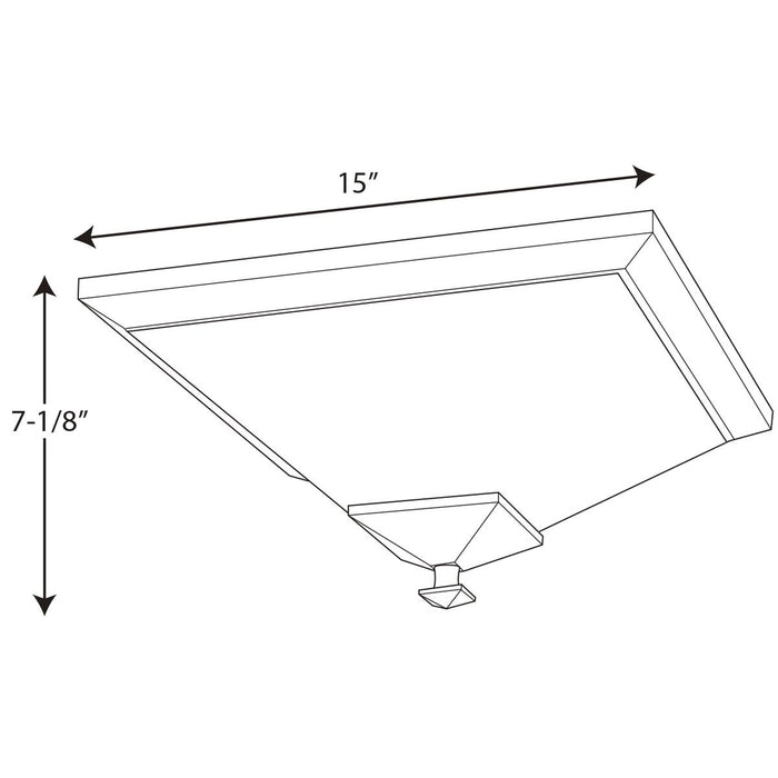 Progress Lighting Clifton Heights Collection Antique Bronze Two-Light 15 Inch Flush Mount (P3852-20)