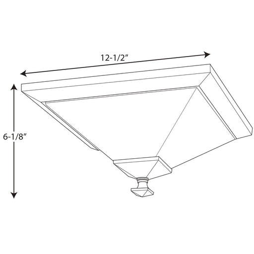 Progress Lighting Clifton Heights Collection Brushed Nickel One-Light 12-1/2 Inch Flush Mount (P3854-09)