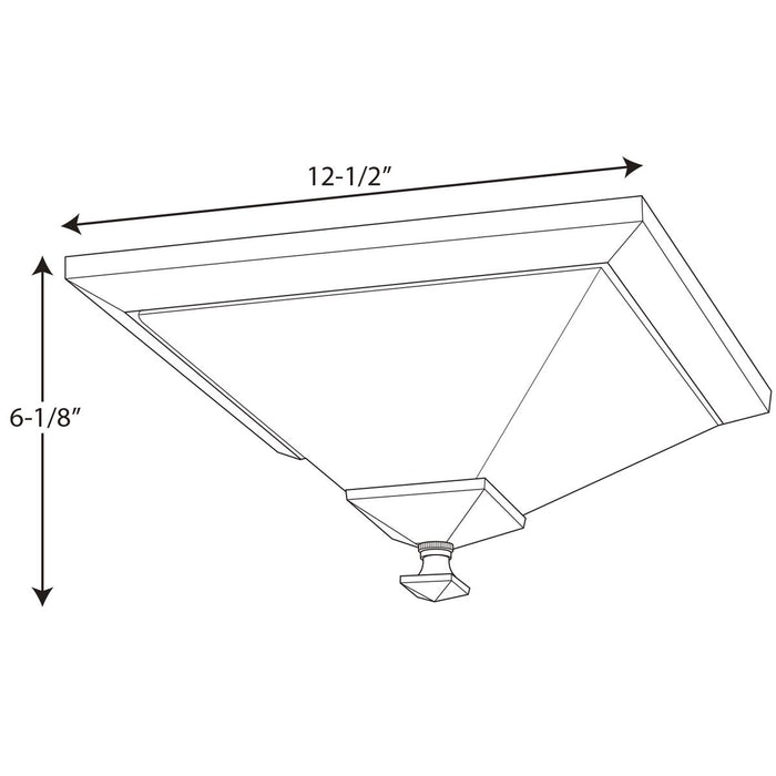 Progress Lighting Clifton Heights Collection Brushed Nickel One-Light 12-1/2 Inch Flush Mount (P3854-09)