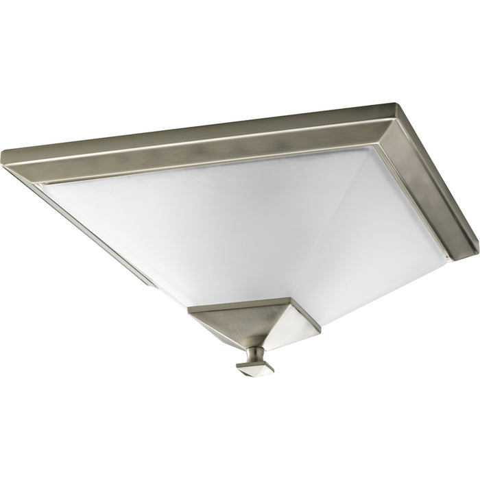 Progress Lighting Clifton Heights Collection Brushed Nickel Two-Light 15 Inch Flush Mount (P3852-09)