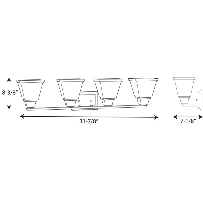 Progress Lighting Clifton Heights Collection Four-Light Bath And Vanity (P300161-009)