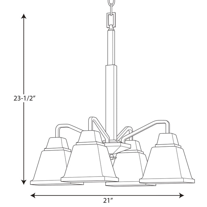 Progress Lighting Clifton Heights Collection Four-Light Chandelier (P400118-009)