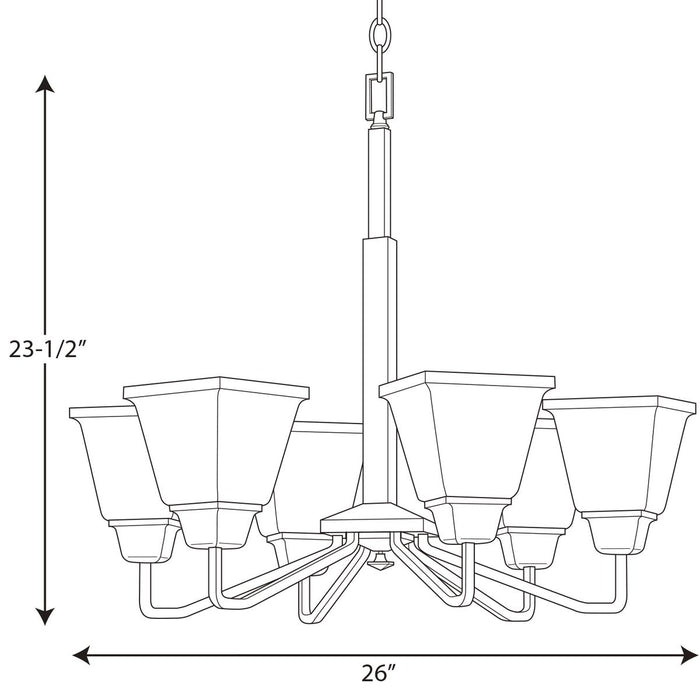 Progress Lighting Clifton Heights Collection Six-Light Chandelier  (P400119-009)