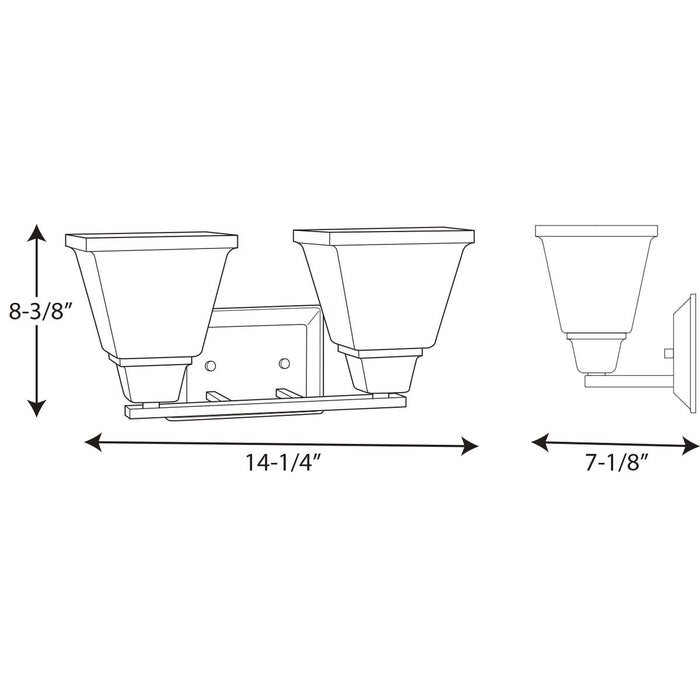 Progress Lighting Clifton Heights Collection Two-Light Bath And Vanity (P300159-009)