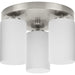 Progress Lighting Cofield Collection 60W Three-Light Flush Mount Fixture Brushed Nickel (P350238-009)