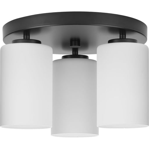 Progress Lighting Cofield Collection 60W Three-Light Flush Mount Fixture Matte Black (P350238-31M)