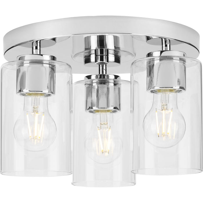 Progress Lighting Cofield Collection 60W Three-Light Flush Mount Fixture Polished Chrome (P350237-015)