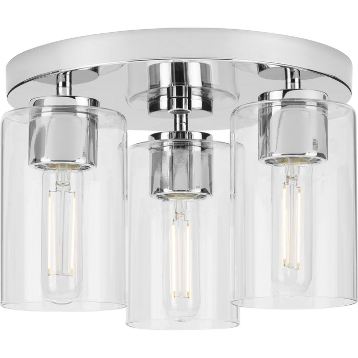 Progress Lighting Cofield Collection 60W Three-Light Flush Mount Fixture Polished Chrome (P350237-015)