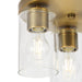 Progress Lighting Cofield Collection 60W Three-Light Flush Mount Fixture Vintage Brass (P350237-163)
