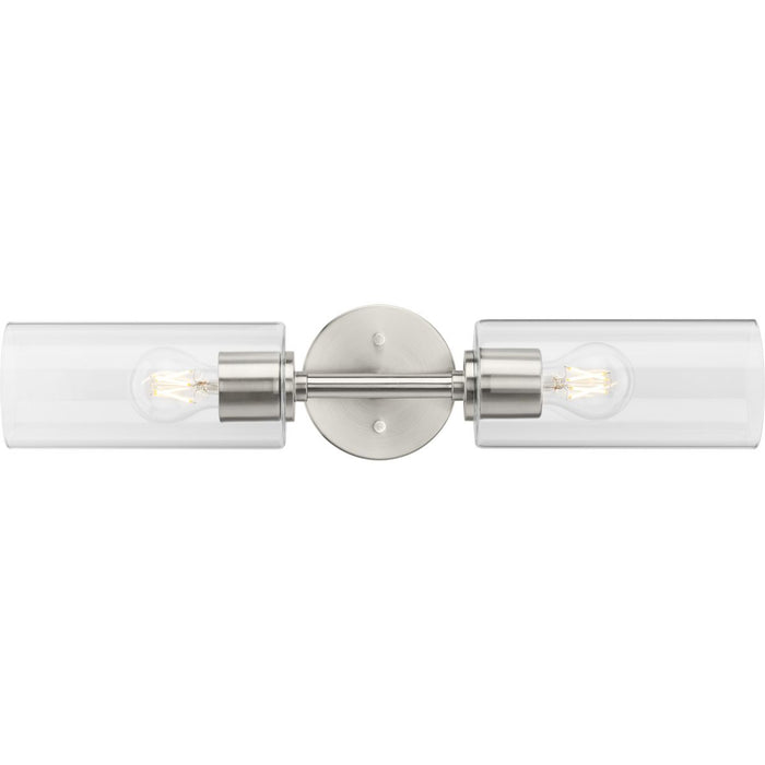 Progress Lighting Cofield Collection 60W Two-Light Wall Bracket Brushed Nickel (P710115-009)