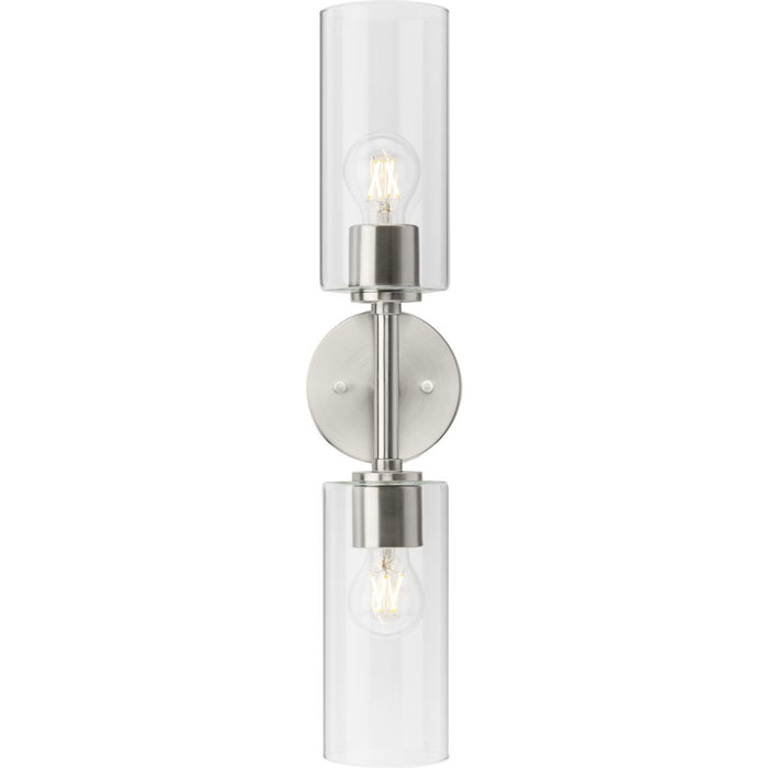 Progress Lighting Cofield Collection 60W Two-Light Wall Bracket Brushed Nickel (P710115-009)