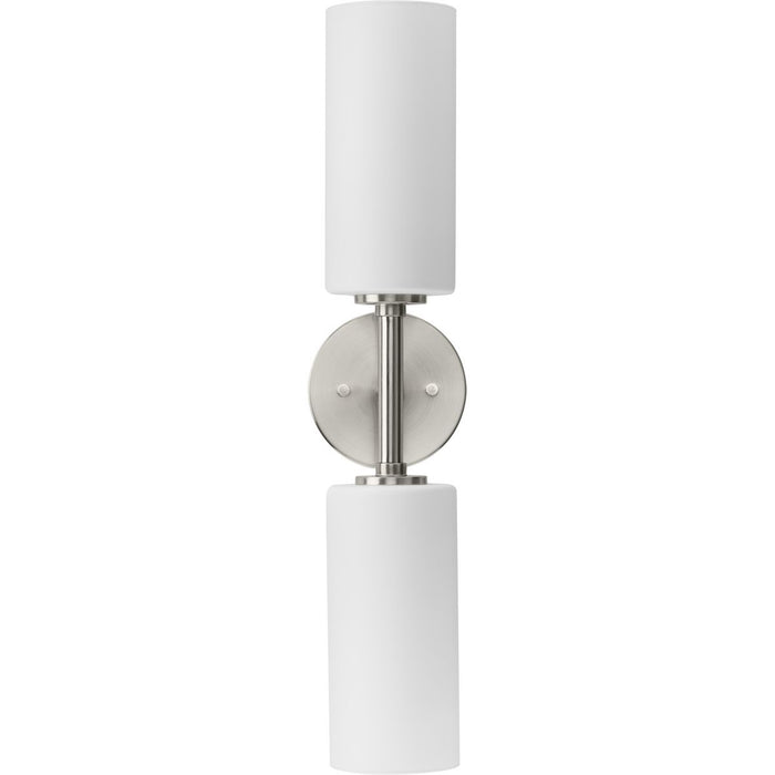 Progress Lighting Cofield Collection 60W Two-Light Wall Bracket Brushed Nickel (P710116-009)