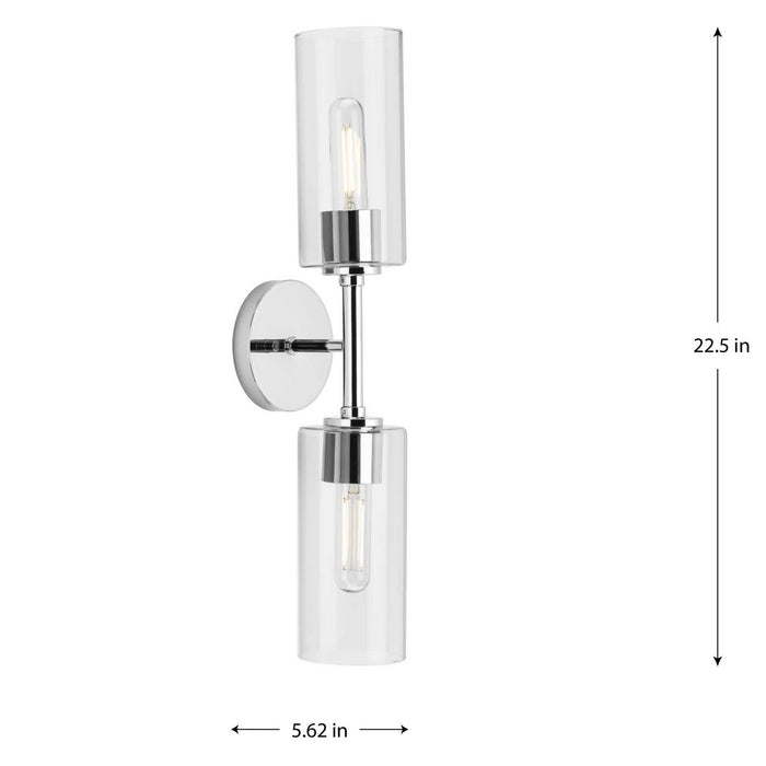 Progress Lighting Cofield Collection 60W Two-Light Wall Bracket Polished Chrome (P710115-015)