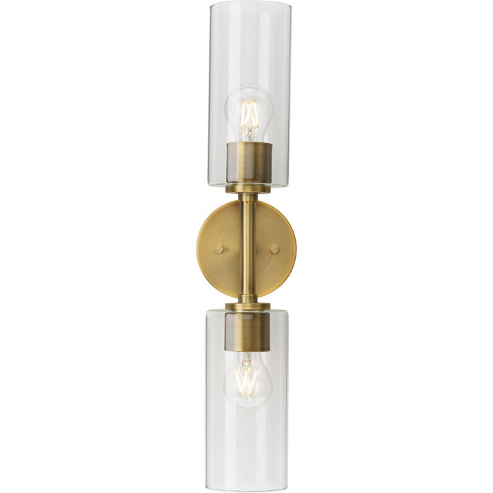 Progress Lighting Cofield Collection 60W Two-Light Wall Bracket Vintage Brass (P710115-163)