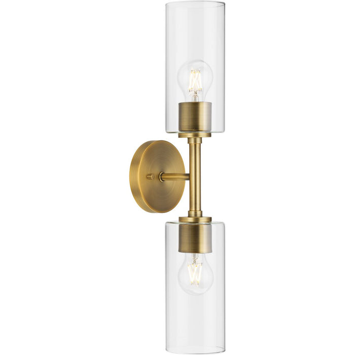 Progress Lighting Cofield Collection 60W Two-Light Wall Bracket Vintage Brass (P710115-163)