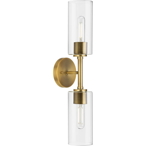 Progress Lighting Cofield Collection 60W Two-Light Wall Bracket Vintage Brass (P710115-163)