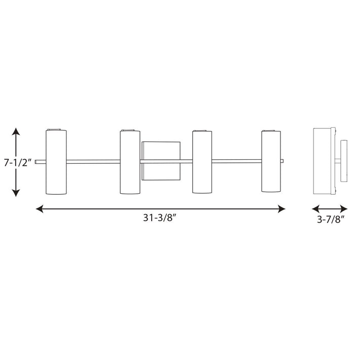 Progress Lighting Colonnade LED Collection Four-Light LED Bath And Vanity 3000K (P300188-015-30)