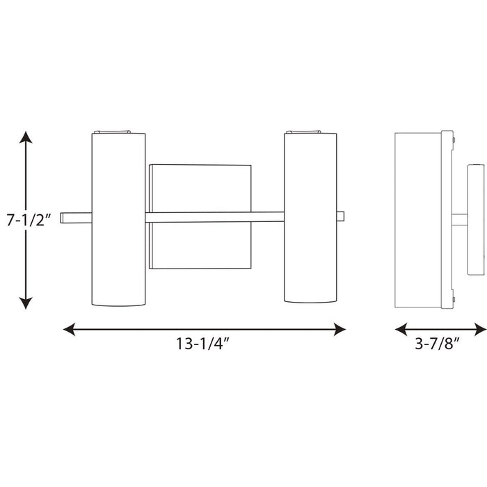 Progress Lighting Colonnade LED Collection Two-Light LED Bath And Vanity 3000K (P300186-009-30)
