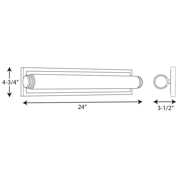 Progress Lighting Concourse One-Light 24 Inch Bath 3000K (P300093-009-30)