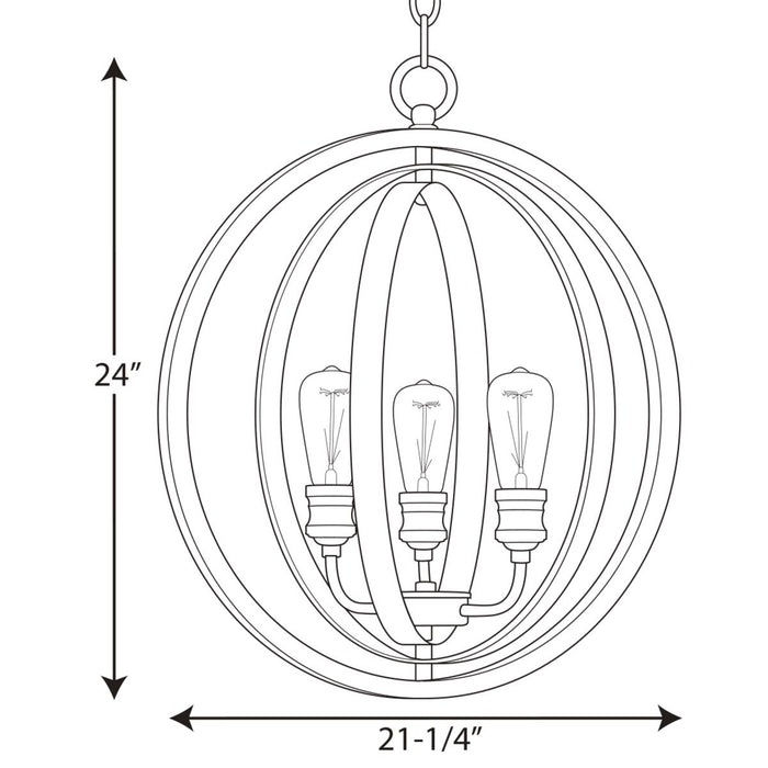 Progress Lighting Conestee Collection Three-Light Pendant (P500093-141)