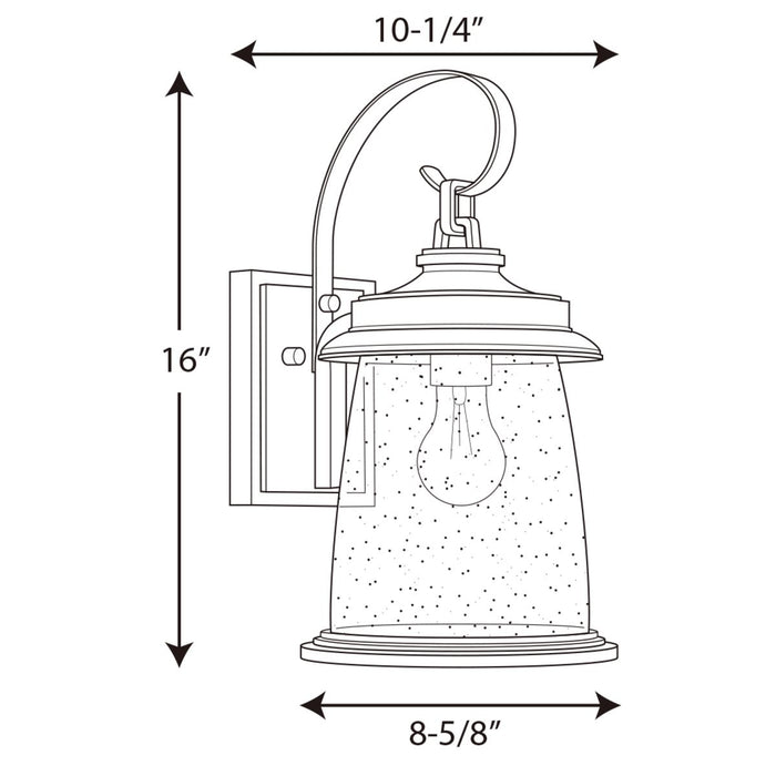 Progress Lighting Conover Collection Medium Wall Lantern (P560084-103)