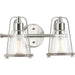 Progress Lighting Conway Collection 2 Light 100W Medium Base Bath And Vanity Fixture (P300296-009)