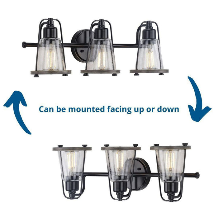 Progress Lighting Conway Collection 3 Light 100W Medium Base Bath And Vanity Fixture (P300297-031)