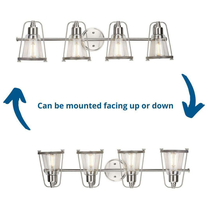 Progress Lighting Conway Collection 4 Light 100W Medium Base Bath And Vanity Fixture (P300298-009)