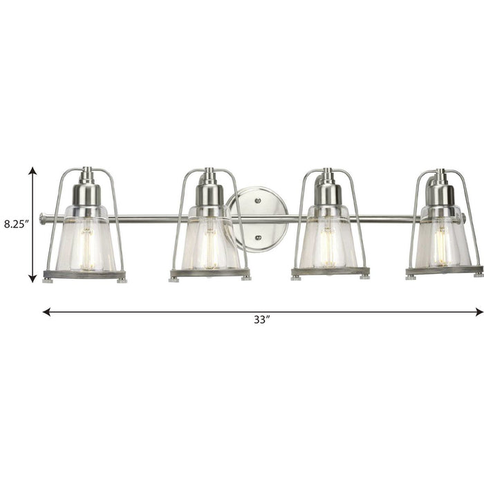 Progress Lighting Conway Collection 4 Light 100W Medium Base Bath And Vanity Fixture (P300298-009)