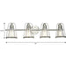 Progress Lighting Conway Collection 4 Light 100W Medium Base Bath And Vanity Fixture (P300298-009)