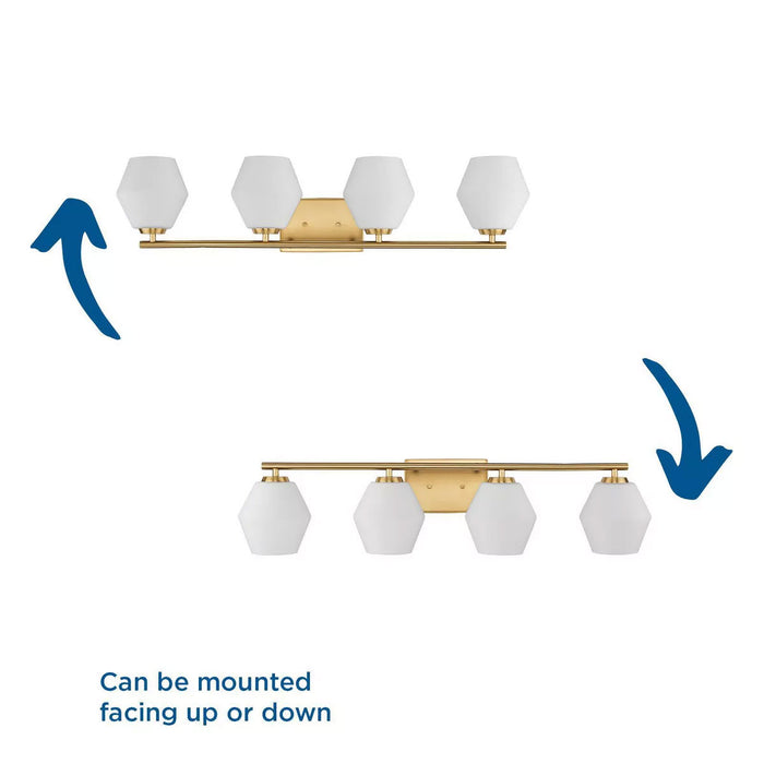 Progress Lighting Copeland Collection 75W Four-Light Bath Fixture Brushed Gold (P300433-191)