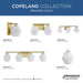 Progress Lighting Copeland Collection 75W Four-Light Bath Fixture Brushed Gold (P300433-191)