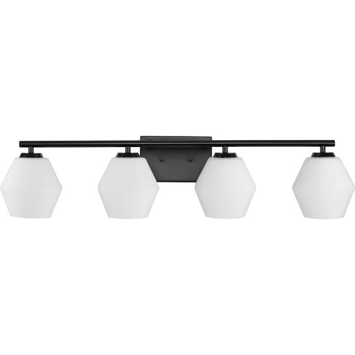 Progress Lighting Copeland Collection 75W Four-Light Bath Fixture Matte Black (P300433-31M)