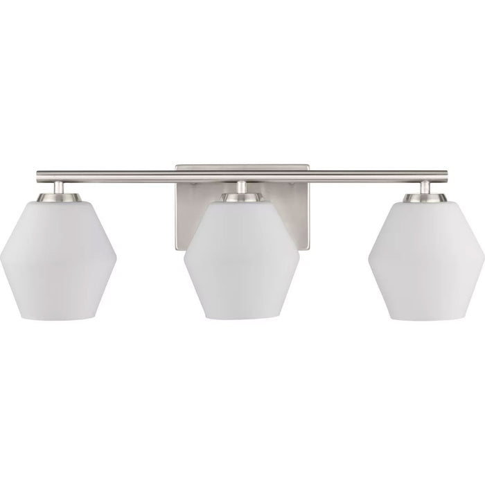 Progress Lighting Copeland Collection 75W Three-Light Bath Fixture Brushed Nickel (P300432-009)