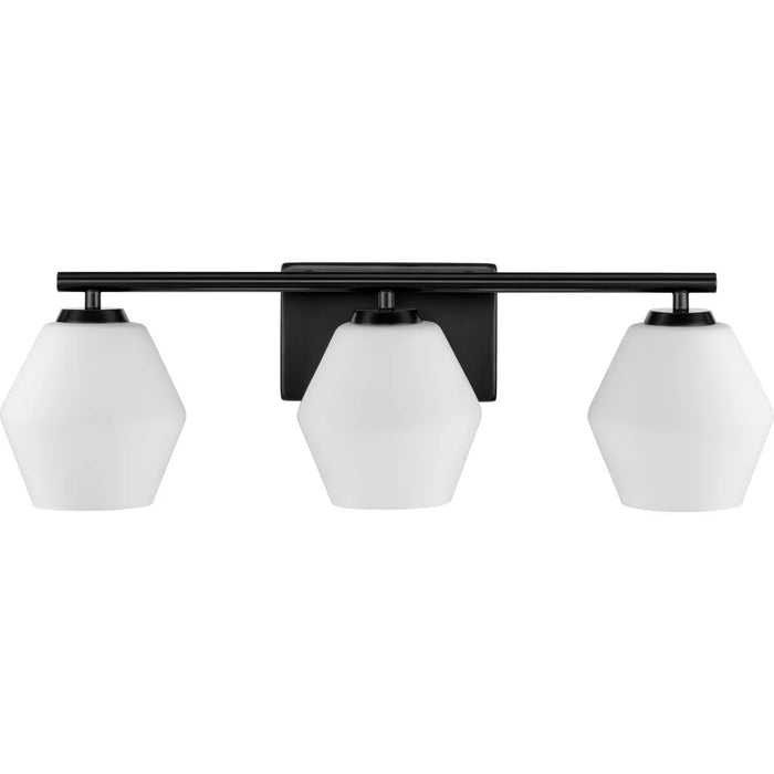 Progress Lighting Copeland Collection 75W Three-Light Bath Fixture Matte Black (P300432-31M)