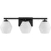 Progress Lighting Copeland Collection 75W Three-Light Bath Fixture Matte Black (P300432-31M)