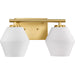Progress Lighting Copeland Collection 75W Two-Light Bath Fixture Brushed Gold (P300431-191)