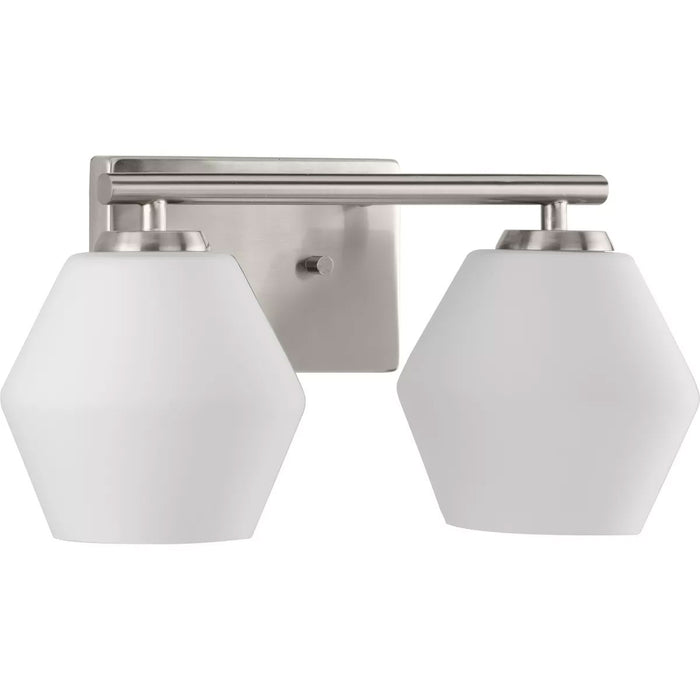 Progress Lighting Copeland Collection 75W Two-Light Bath Fixture Brushed Nickel (P300431-009)