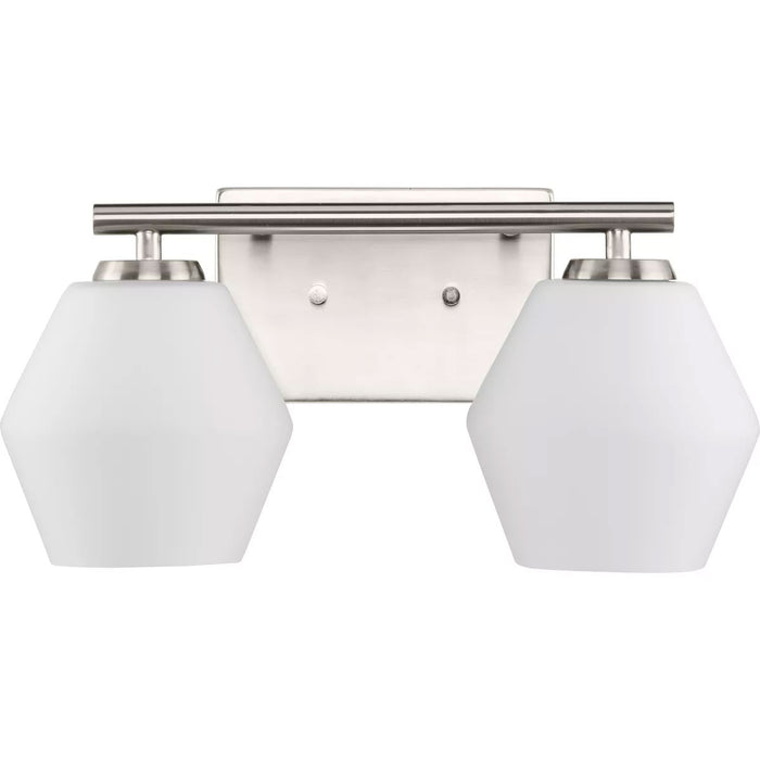 Progress Lighting Copeland Collection 75W Two-Light Bath Fixture Brushed Nickel (P300431-009)