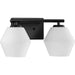 Progress Lighting Copeland Collection 75W Two-Light Bath Fixture Matte Black (P300431-31M)