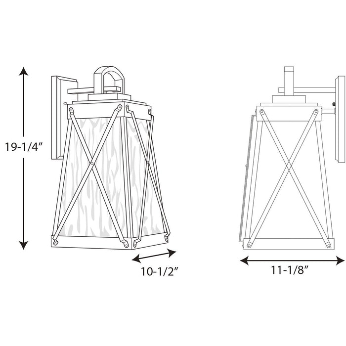 Progress Lighting Creighton Collection One-Light Large Wall-Lantern (P560033-020)