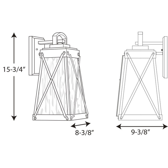 Progress Lighting Creighton Collection One-Light Medium Wall-Lantern (P560032-020)